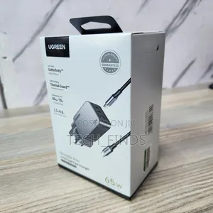 Ugreen Nexode Pro 65w 3-Port Gan Fast Charger Uk Grey+1.5m 100w Cable