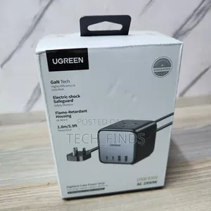Ugreen Diginest Cube Power Strip (3 Ac Outlets + 65w 2a2c) Uk 1.8m