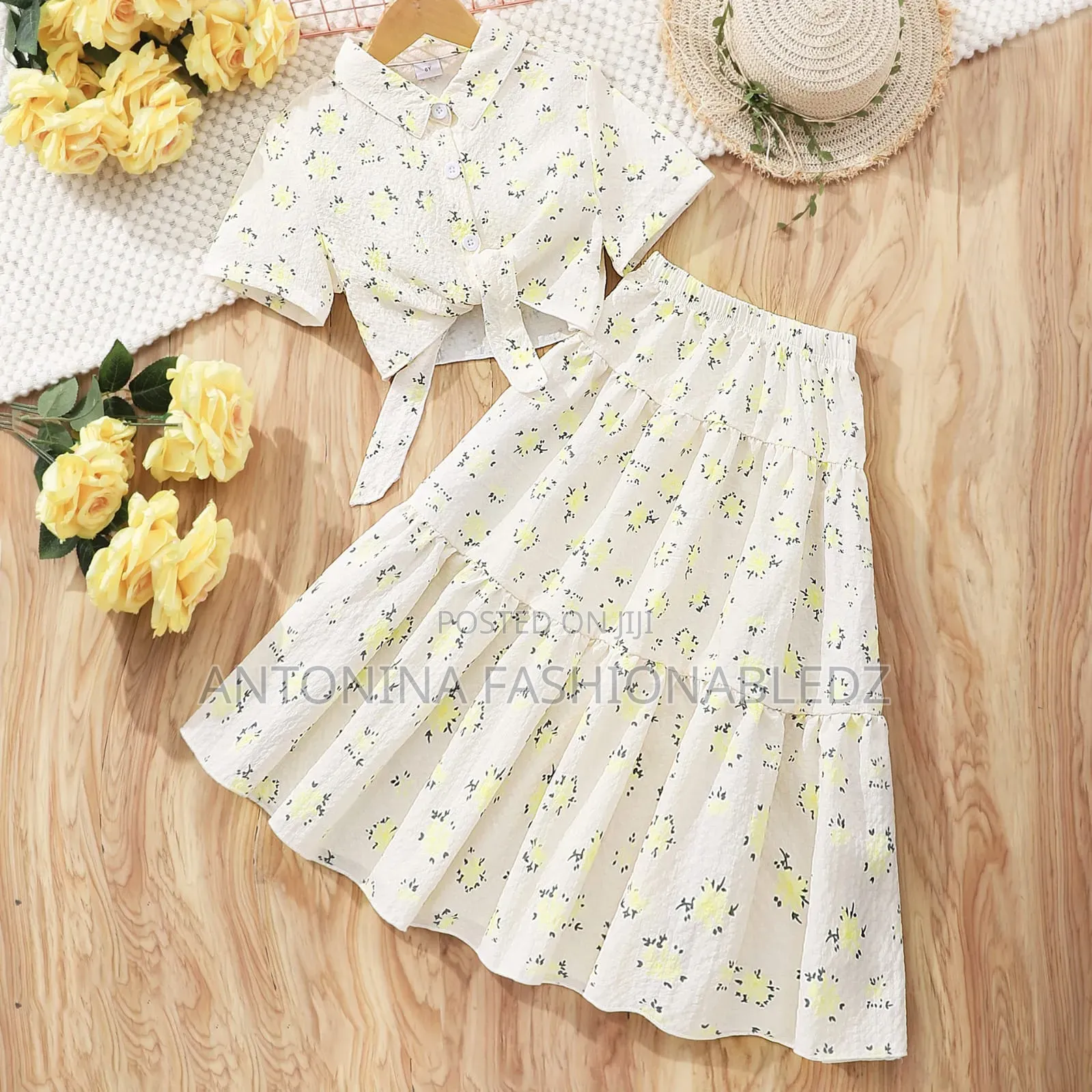 Girl Floral Skirt Set 7-12 Yrs