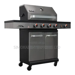 Sierra 4-Burner BBQ With Side Burner – Stainless Steel Black