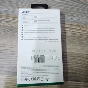 Ugreen Usb-C to Rj45 Gigabit Ethernet + Usb-a 3.0 (3 Ports) Adapter