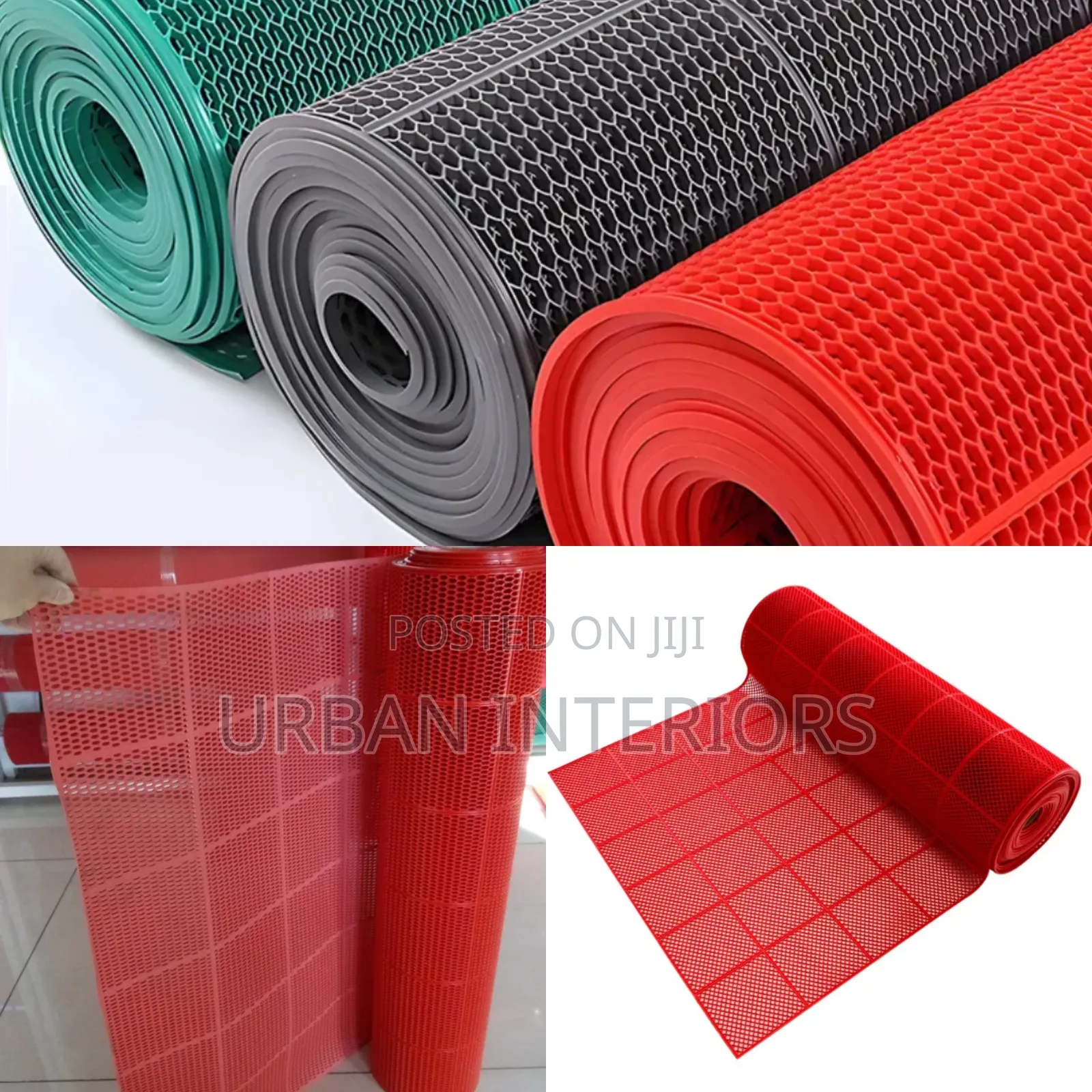 Red Perforated Non-Slip Mat Non- Slip Perforated