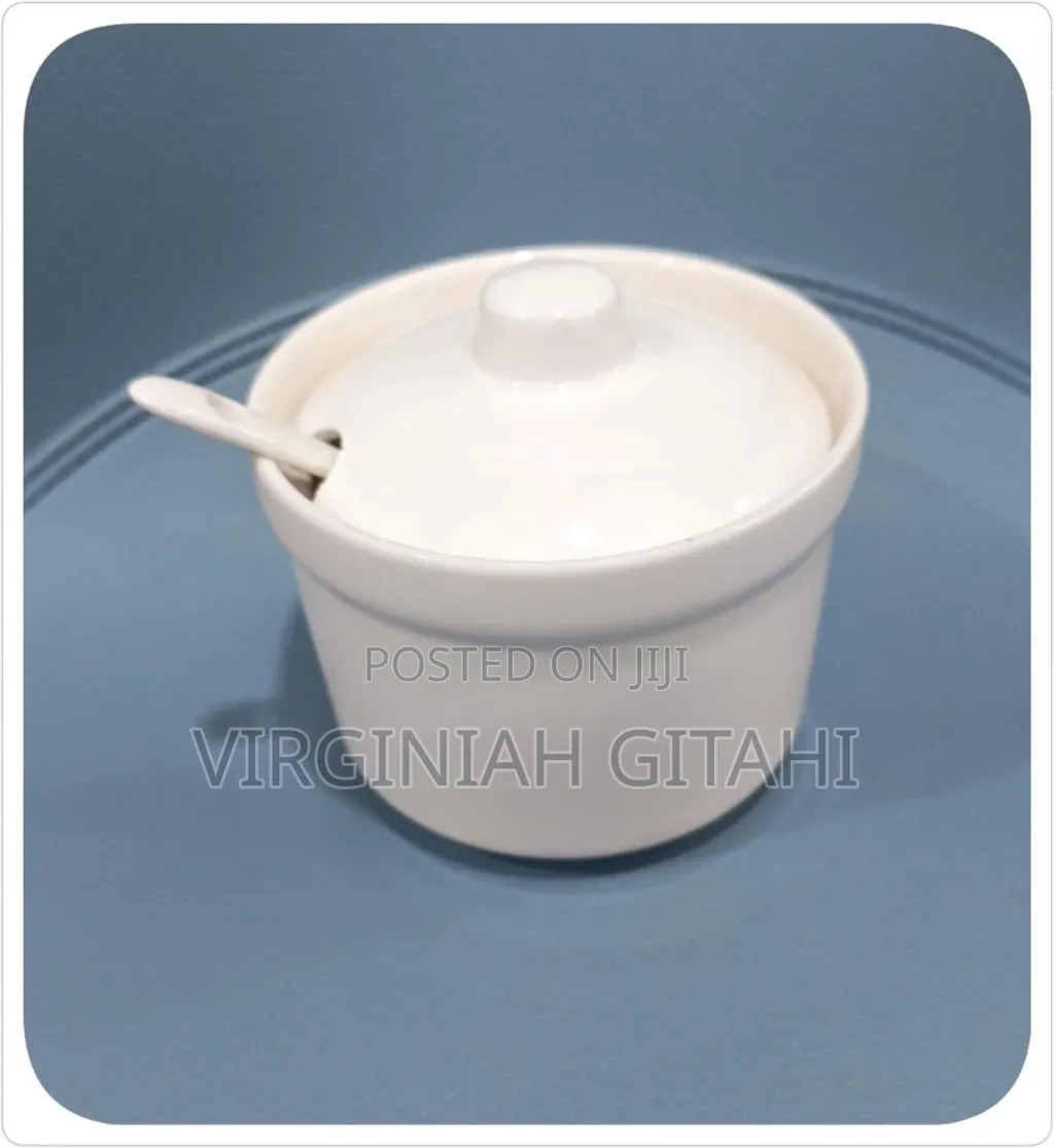 Cream Ceramic Sugar Dish