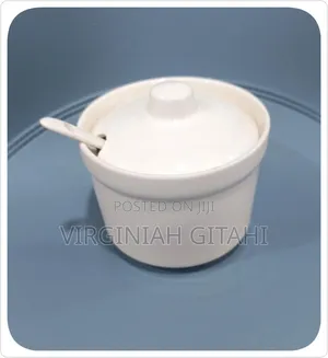 Cream Ceramic Sugar Dish