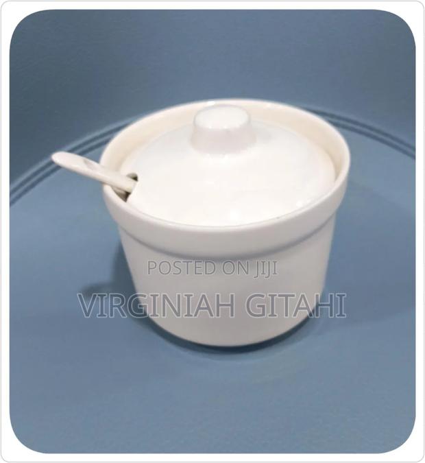 Cream Ceramic Sugar Dish