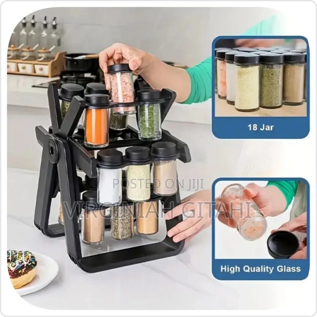 Windmill 18 Jar Rotating Spice Rack (18pc) *