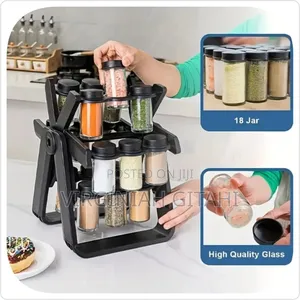 Windmill 18 Jar Rotating Spice Rack (18pc) *