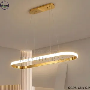 Glolit GCDL-4234 Bk Modern Racetrack Led Pendant Light