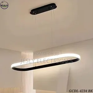 Glolit GCDL-4234 Bk Modern Racetrack Led Pendant Light