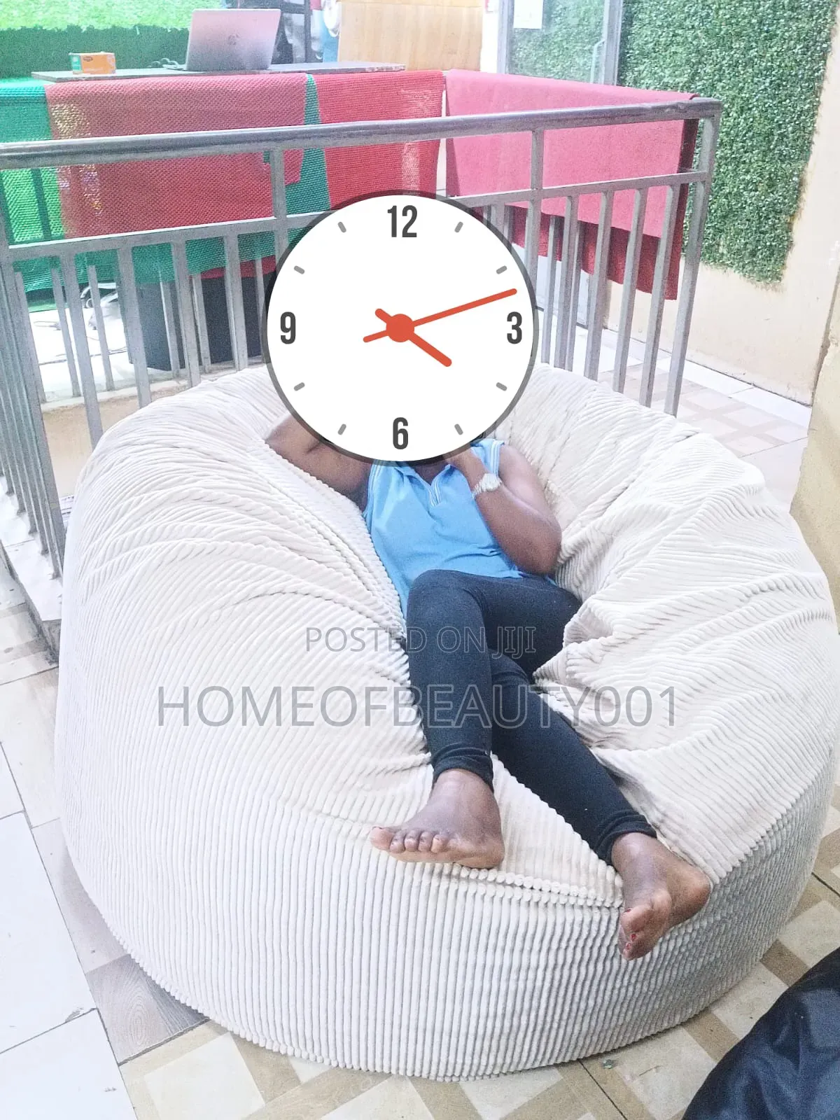Beige Beanbag