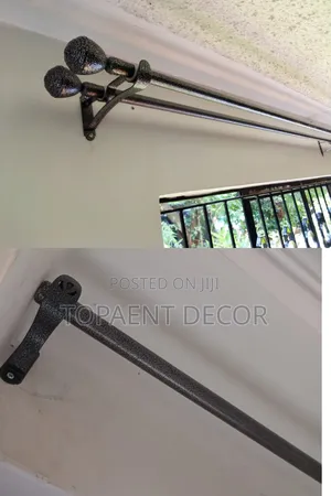 Powder Coated Double and Single Rod Window Curtain Rods