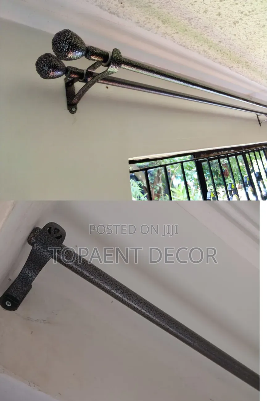 Powder Coated Double and Single Rod Window Curtain Rods