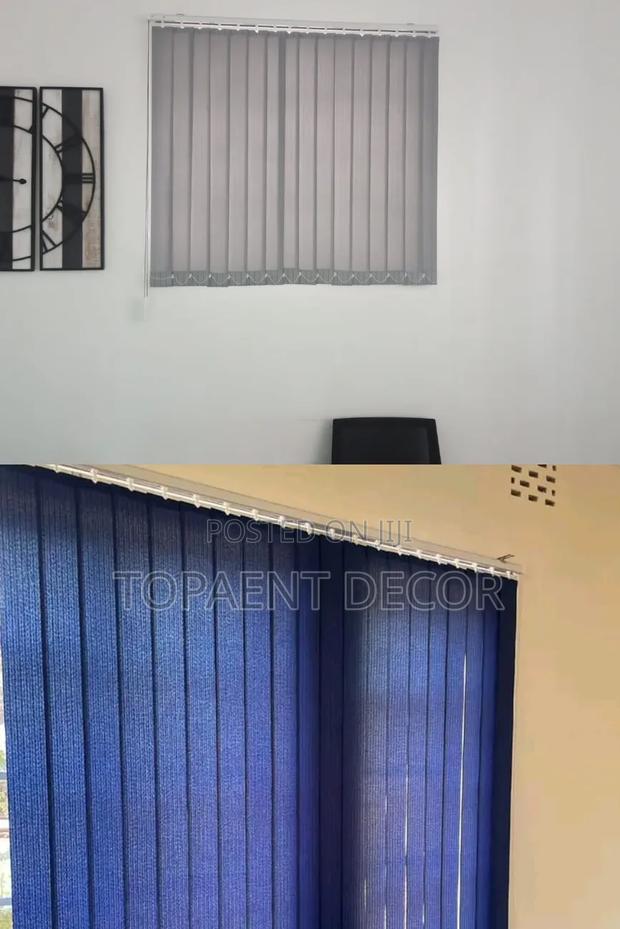 Grey and Nevy Blue Plain Slats for Vertical Window Blinds