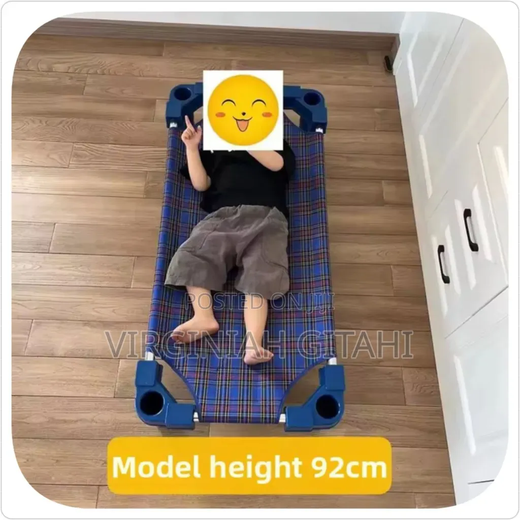 Stackable Kindergarten Special Plastic Canvas Bed