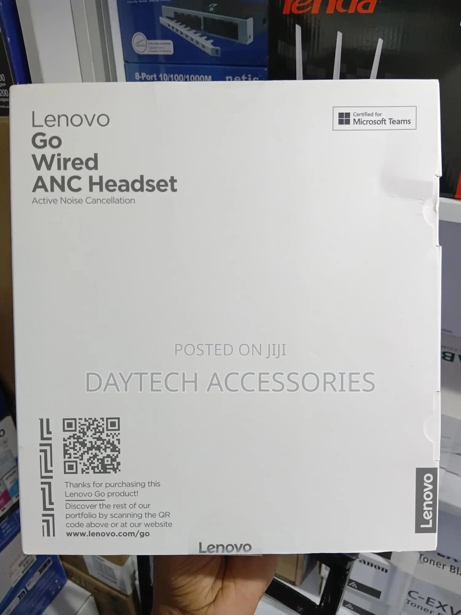 Lenovo Go Wired Active Noise Cancelling Usb C Headset