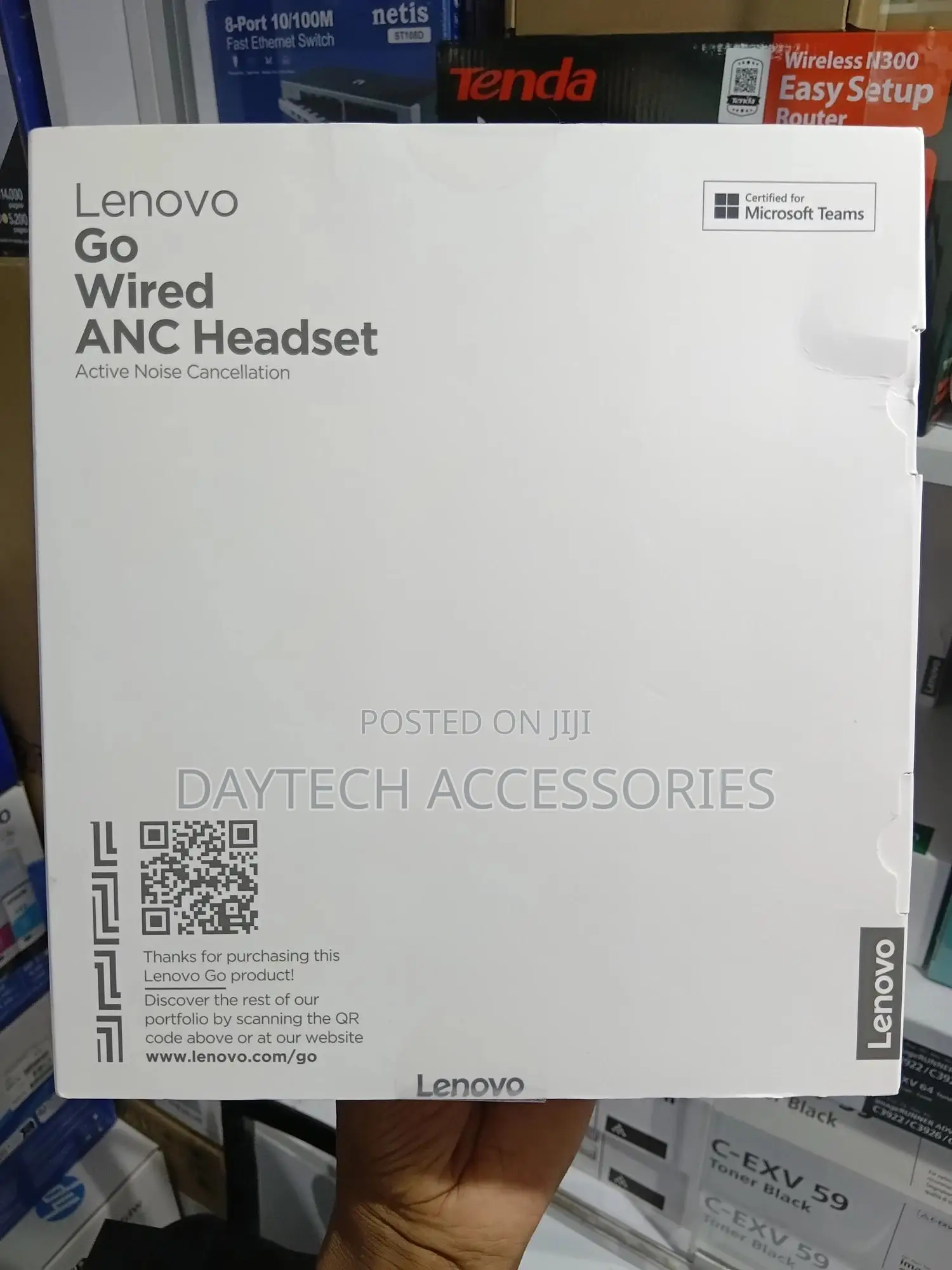 Lenovo Go Wired Active Noise Cancelling Usb C Headset
