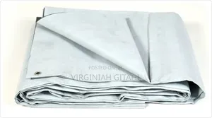 Cream Blue Tarpaulin Canvas