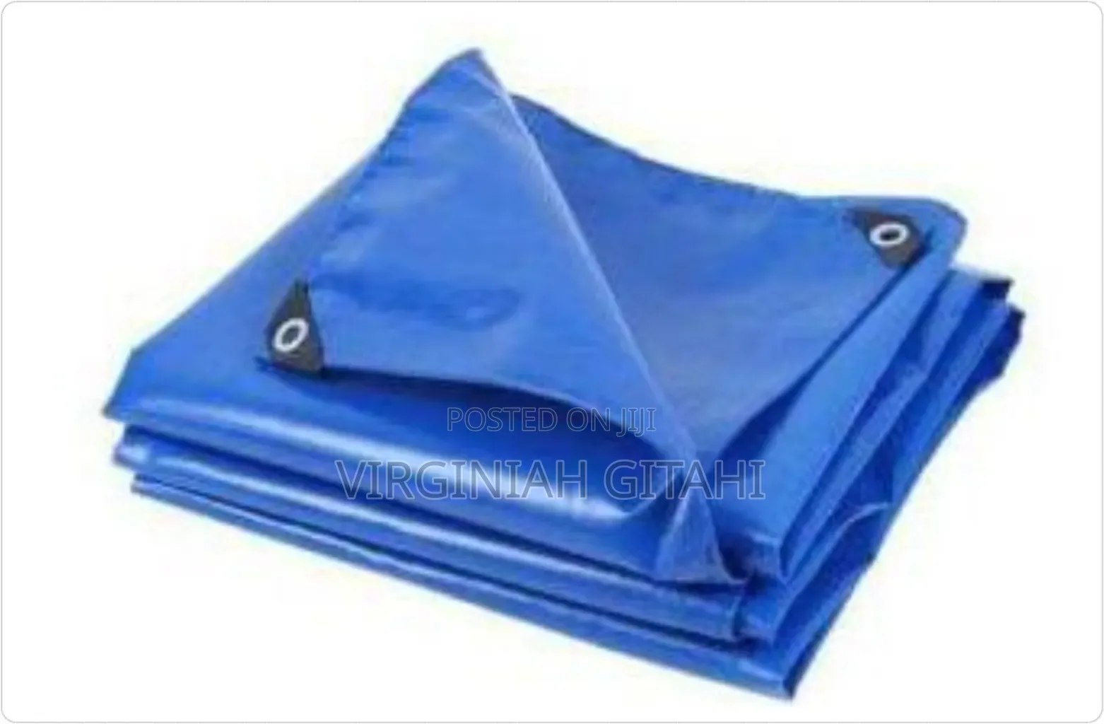 Cream Blue Tarpaulin Canvas