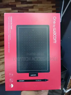 One by Wacom Digital Drawing Graphics Pen Tablet (Red Black)