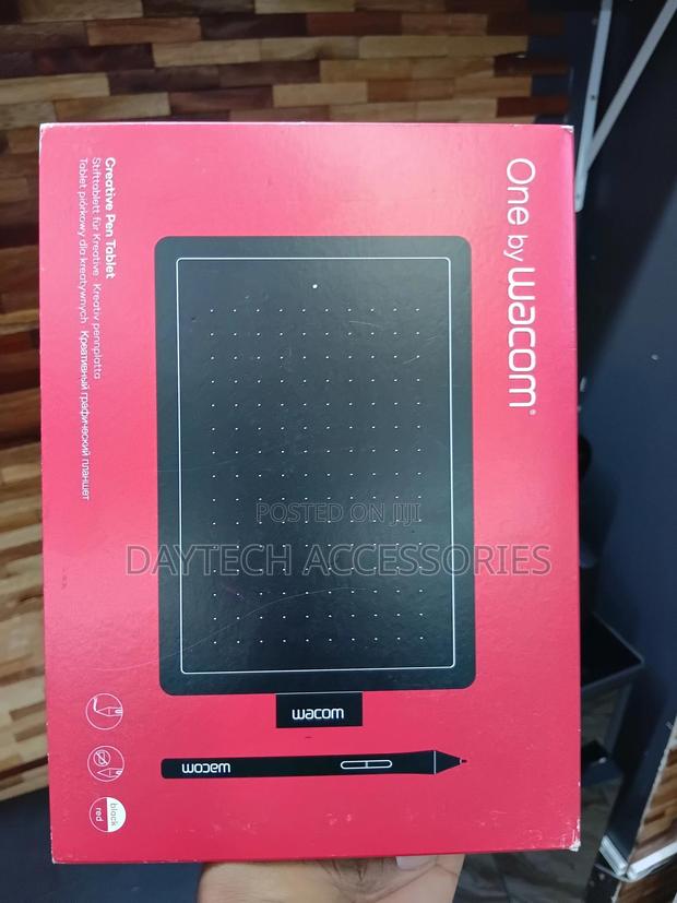 One by Wacom Digital Drawing Graphics Pen Tablet (Red Black) - thumbnail 2