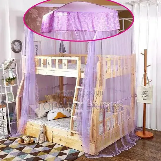 Square Top Double Decker Mosquito Nets for Kids Beds