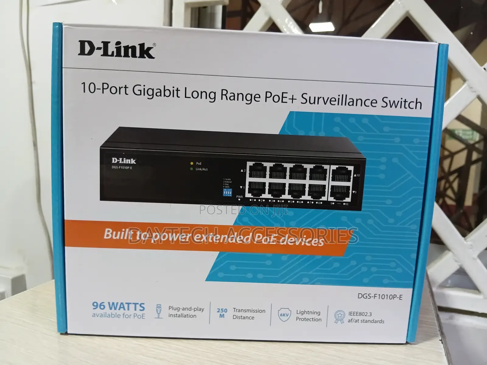 D-Link DGS-F1010p- 10-Port Gigabit Long Range Poe+ Surveillance Switch