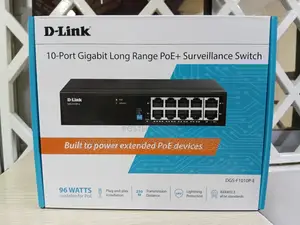 D-Link DGS-F1010p-E 10-Port Gigabit Poe+ Surveillance Switch.