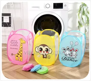Pink Blue Kids Laundry Basket