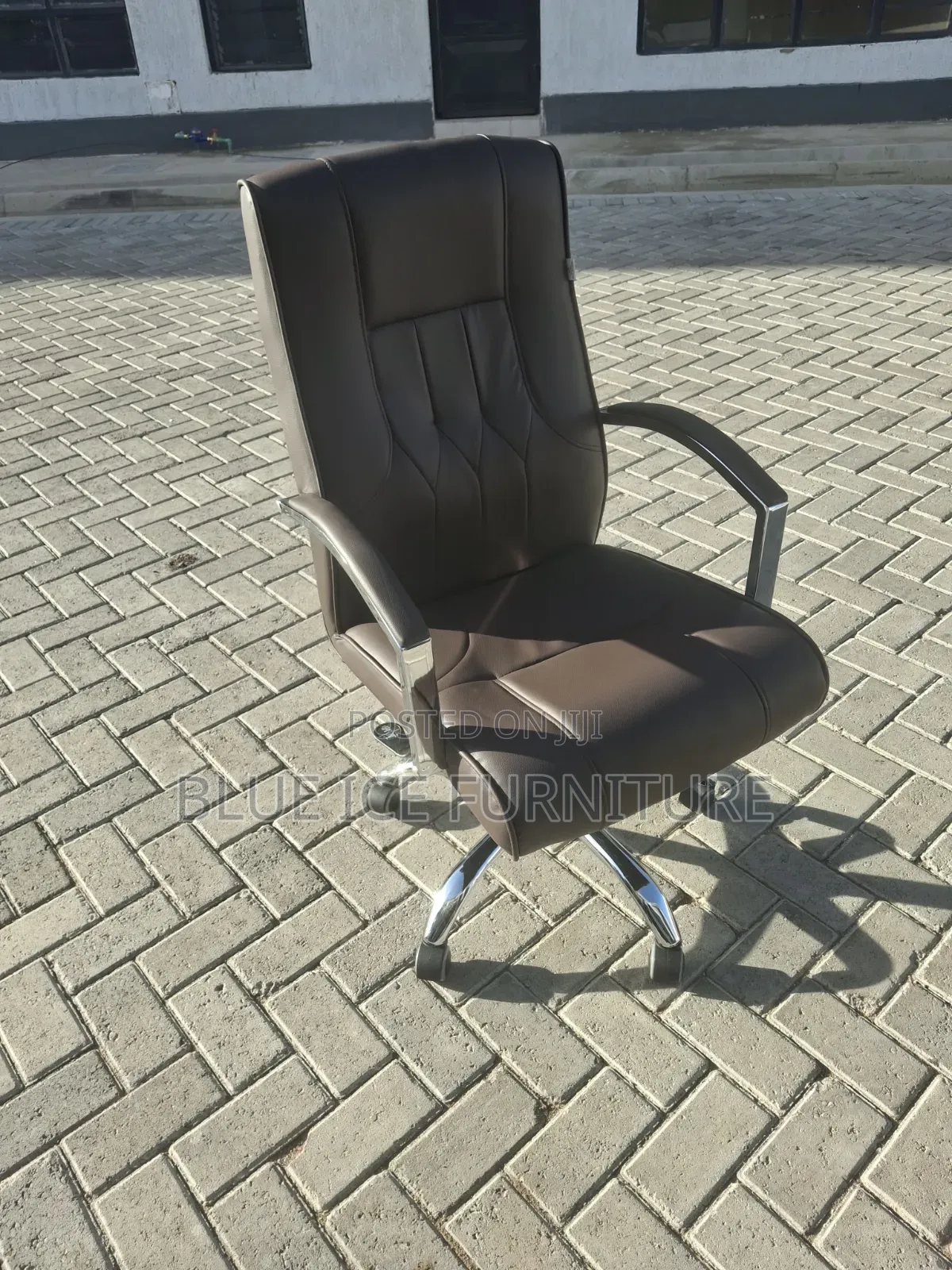 High-Back Executive Brown Office Chair