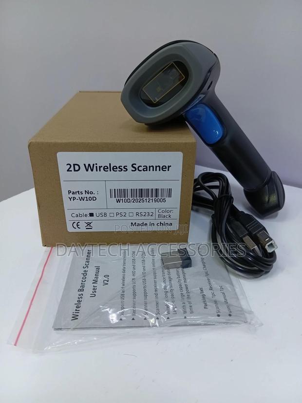 2d Qr Code Barcode Scanners Wireless+Usb Wired Scanning - thumbnail 2