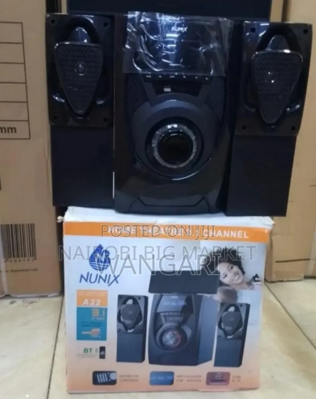 With Bass Control Nunix A22 Subwoofer