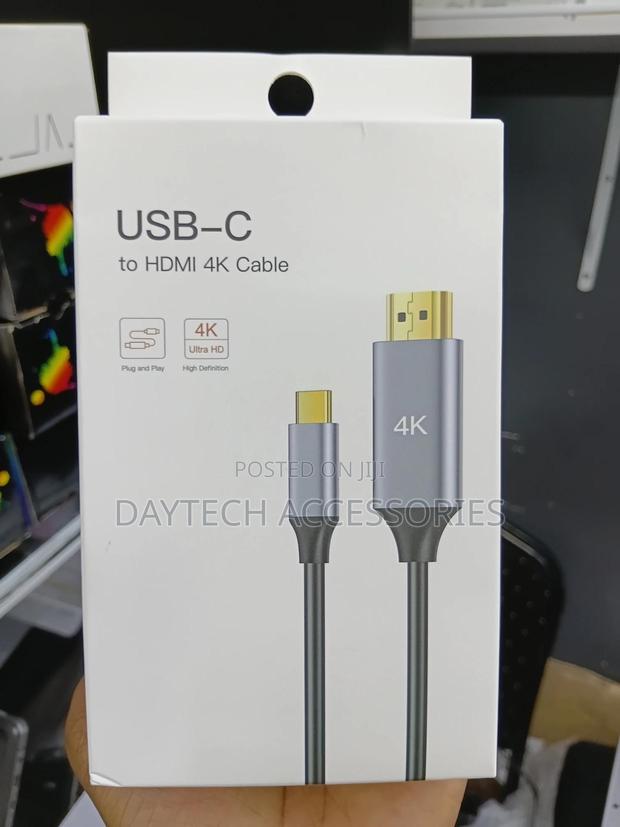 Usb-C to Hdmi 2.0 Male-Male Cable () - 60hz - Black Cable - thumbnail 2