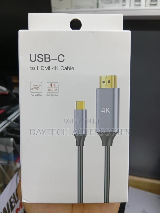 Usb-C to Hdmi 2.0 Male-Male Cable () - 60hz - Black Cable - thumbnail 3