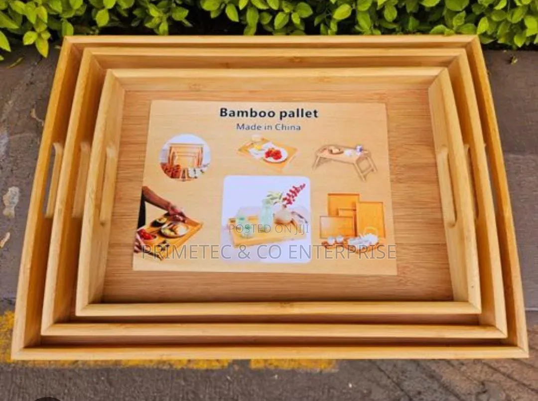 Multifunctional Big Sized 3in1 Bamboo Serving Trays