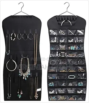 Blackb Dress Shape 40 Pockets & 20 Loops Jewelry Organizer