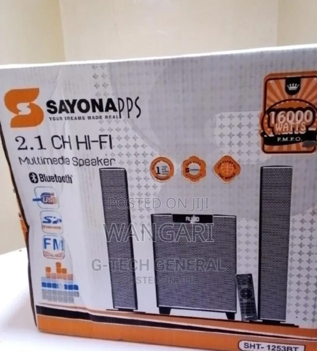 2.1ch. With Bass Control Sayona Sound Bar6