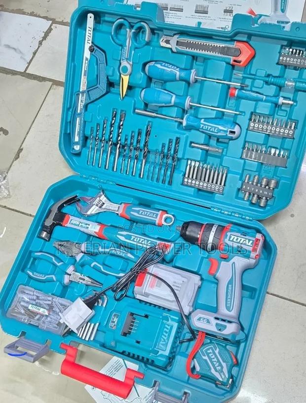 Total Cordless Drill Tool Kit 165 Pieces /Rechargeable Drill Kit - main view