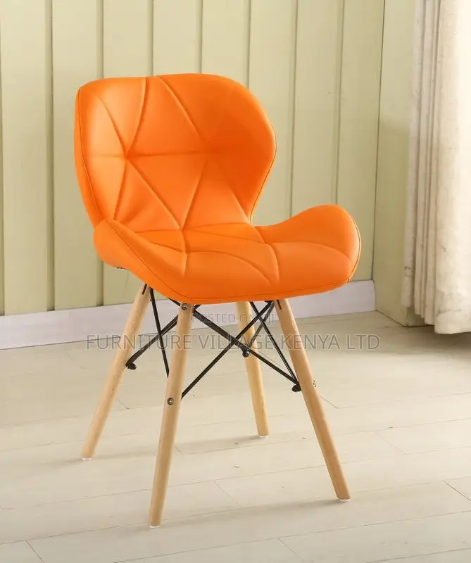 Home Chair; Modern Pu Leather Chair With Wooden Frame