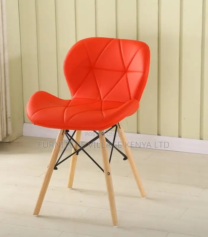 Home Chair; Modern Pu Leather Chair With Wooden Frame