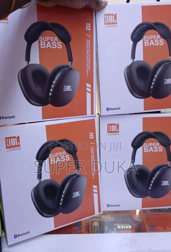 Jbl 112 Super Bass Wireless Bluetooth Headphones - Black I12