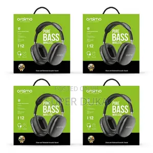 Oraimo 112 Pure Bass Wireless Over-ear Bluetooth Headphones. I12 Set