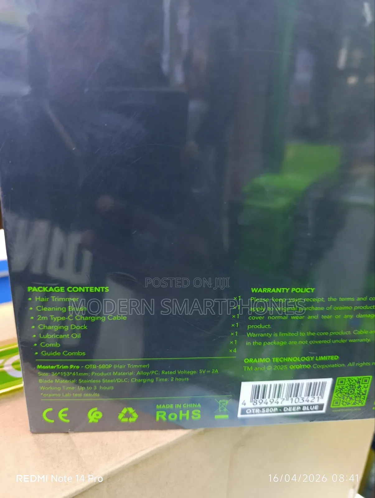 Oraimo Mastertrim Pro Zerogap Brushless Hair Trimmer