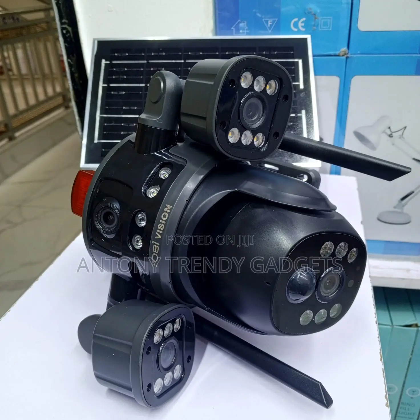 Solar Powered Security Camera PTZ Motion Detection Wifi
