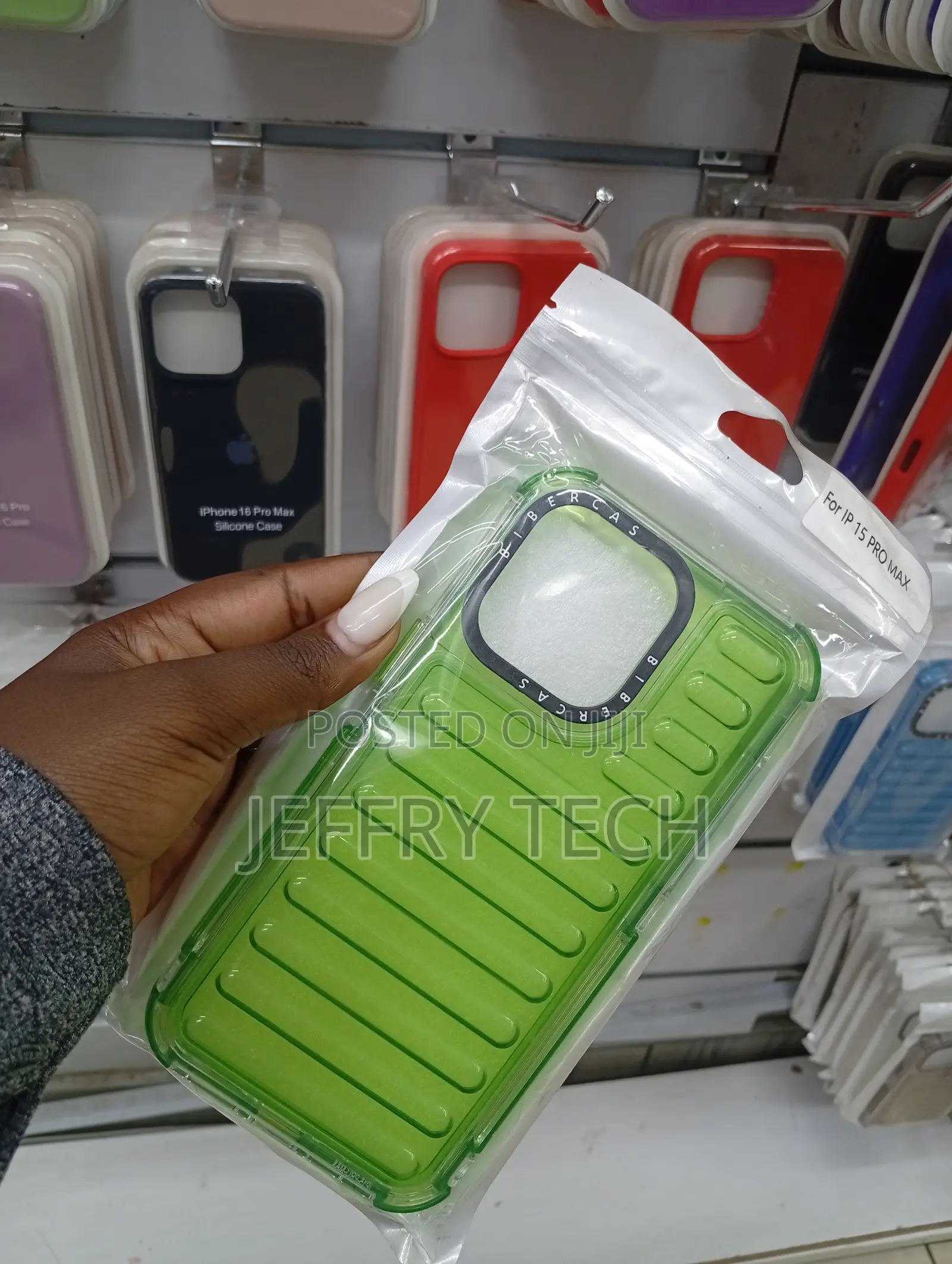 Green Silicone Phone Case Designed for the Apple iPhone 15 Pro Max