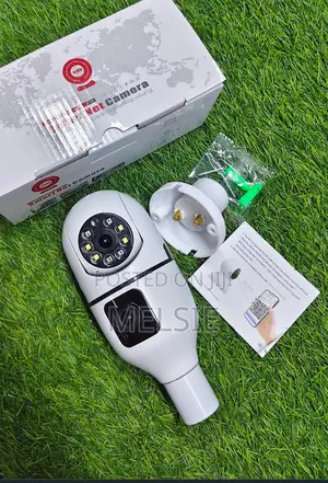Smart V380 PTZ Bulb Camera Dual Lens Wifi 1080p Night Vision CCTV
