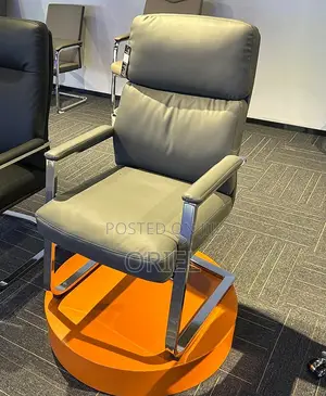 Office Chair : Executive Sled Base Gray Office Waiting Chair