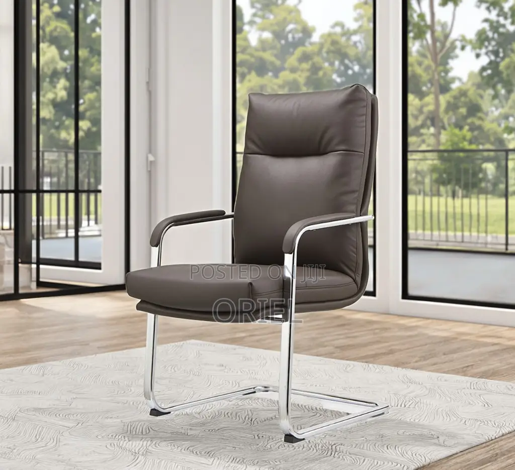 Office Chair : Executive Sled Base Gray Office Waiting Chair