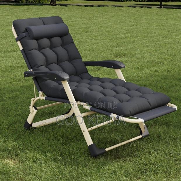 Home Chair; Outdoor Steel Frame Teslin Reclining Folding Beach Chair