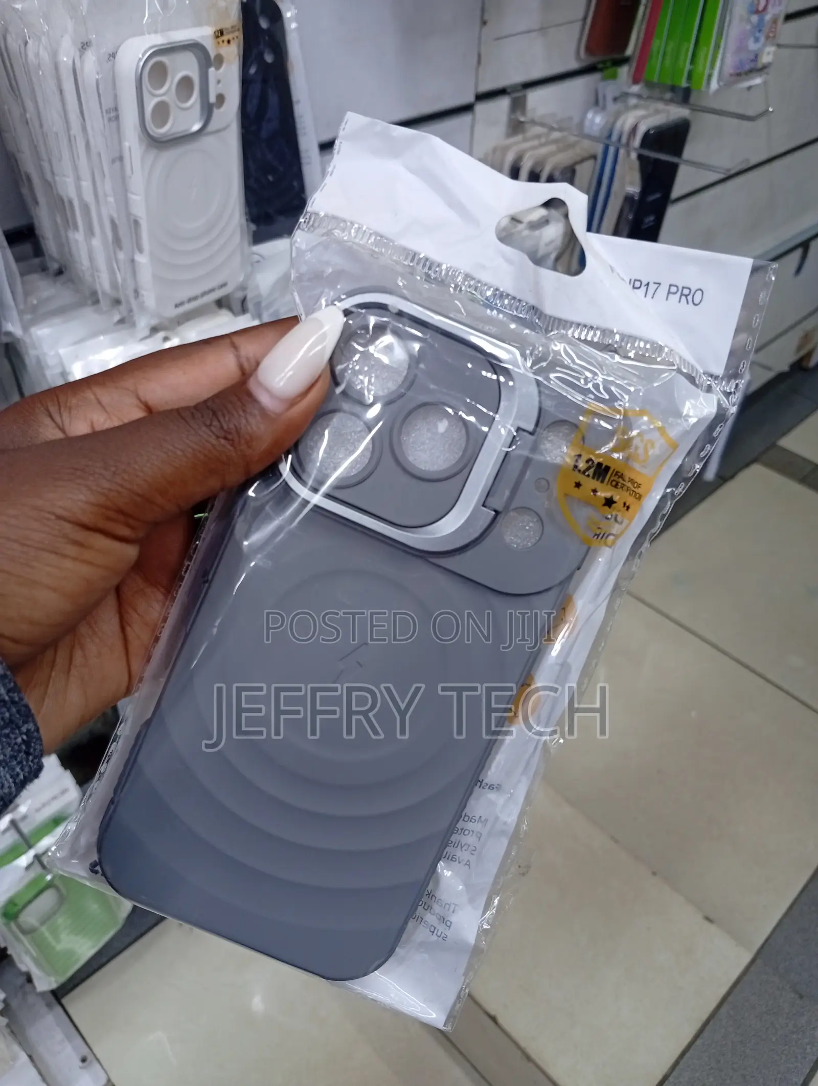 Grey Silicone Phone Case Designed for an iPhone 17 Pro