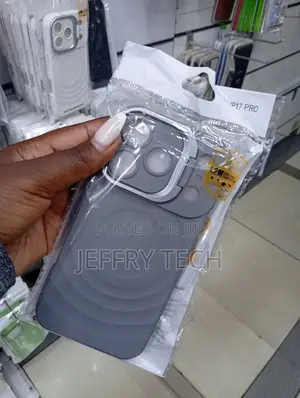 Grey Silicone Phone Case Designed for an iPhone 17 Pro